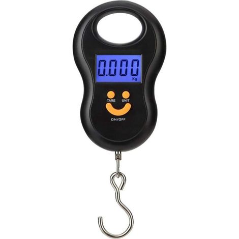 Portable Bagages Scale/Hanging Valise Scale 110lb / 50kg Bagages Pesant Échelle Écran LCD Rétro-Éclairé avec Pêche Crochet Suspendu pour Voyage À La Maison en Plein Air