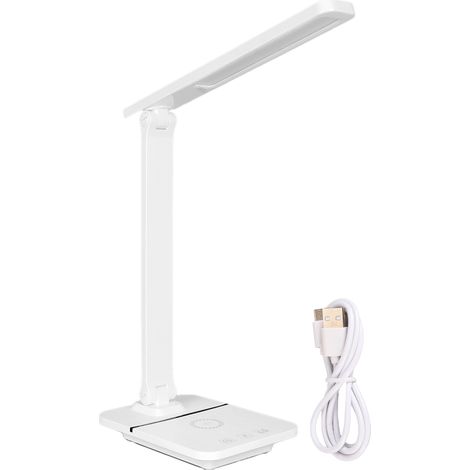 Lampe de Bureau LED avec 3 Modes, ContrĂ´le Tactile, Protection des Yeux, Charge Sans Fil 15W (1/5)