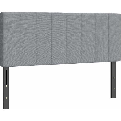 Cabecero ajustable con patas de metal, aspecto lino, 160 cm, gris