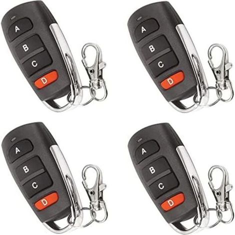 4 Pièces Duplicateur Universel Télécommande Porte Garage Portail Clés Remplacement Compatible (1/4)