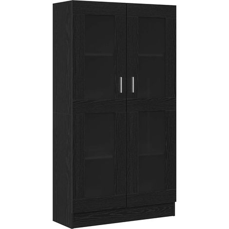 Maison Exclusive - Bücherregal Schwarz Eichen-Optik 82,5 x 30,5 x