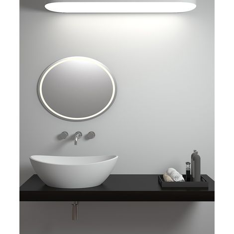 Lavabo ovalado independiente Blanc mat - Loandjili