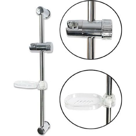 Asta saliscendi colonna doccia regolabile e portasaponetta 60 CM A.69155