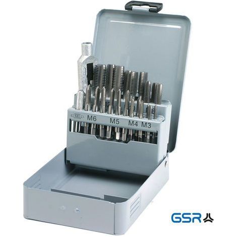 GSR Gewindeschneidsortiment 22tlg. HGB+VW Satz M3-M12 HSS (1/2)