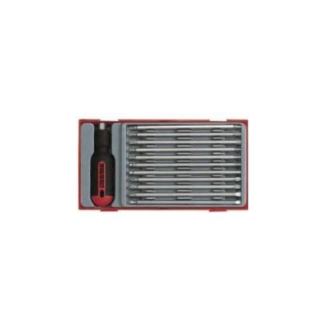 Teng Tools TTMD12D Set di 12 cacciaviti nero e rosso