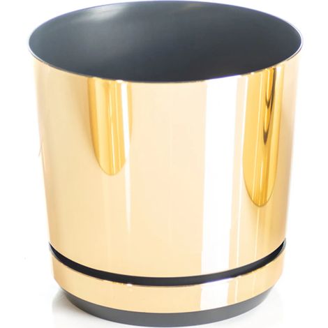 Pot de fleurs doré brillant, diamètre 21 cm, doré brillant