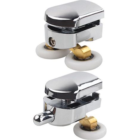 Roulettes de rechange pour portes de douche doubles - Roues de remplacement pour parois de douche coulissantes de 23 mm (1/5)