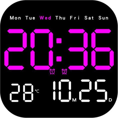 Orologio multifunzione a LED,orologio elettronico,fresco per il soggiorno,orologio da parete,da appendere e da appoggio,sveglia multifunzionale (1/5)