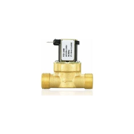 220-V-Magnetventil aus Messing, normalerweise geschlossen, 1/2" AC 220 V/°F für Wassersteuerung (1/5)