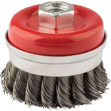 Draper 60mm M14 Twist Knot Steel Wire Cup Brush (Model 41447) for Surface Cleaning and Deburring (1/5)