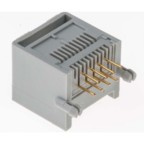 Connecteur RJ45 cat 5 RS PRO Femelle, Non blindé Montage sur CI Angle Droit ( Prix pour 1 ) (1/3)