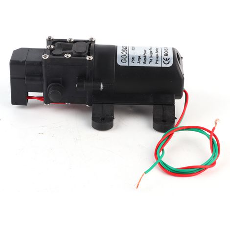 Pompe à membrane Micro 6,0 L/min 0,9 MPa Tuyau droit Sortie d'eau des deux côtés à droite 12 V 72 W (1/5)