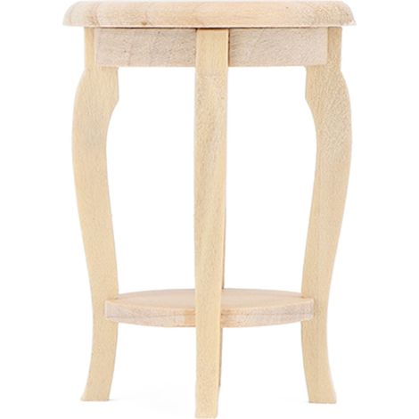 Tabouret de poupée miniature 1:12 en bois brut, tabouret bonsaï détaillé pour maison de poupée (1/5)