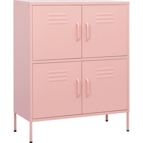 Maison Exclusive - Armario de almacenamiento acero rosa 80x35x101 (1/5)