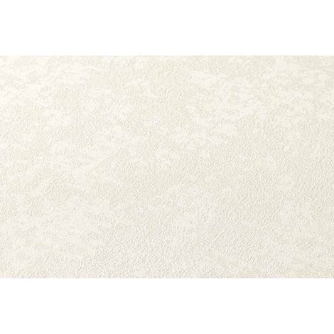 Papier peint blanc crème uni texturé idéal salon Tapisserie unicolore blanche pour chambre adulte Papiers peints modernes couloir (1/5)