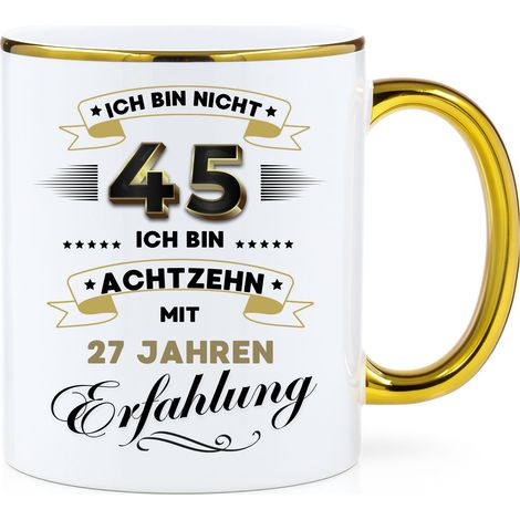 Taza divertida, regalo para un 45 cumpleaños