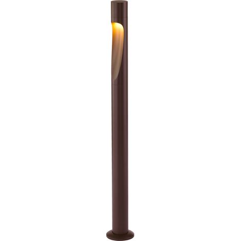 Borne et potelet de jardin, Lampadaire extérieure LED ARAN 80 cm IP65 Marron en Metal, MANTRA