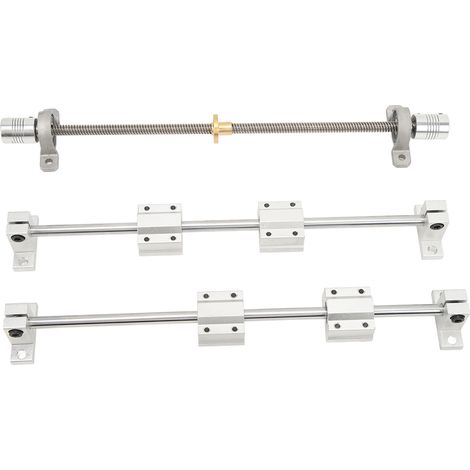 Kit de vis-mère trapézoïdale pour imprimante 3D, mouvement linéaire, axe optique mécanique, rail de guidage, support de palier, support d'arbre 8-300 (1/5)