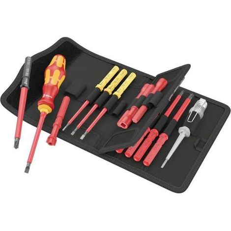 Wera Kraftform Kompakt VDE 18 piezas negro kit electricista