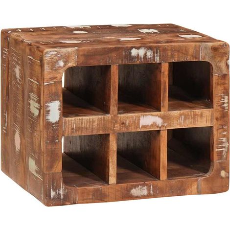 Étagère à vin Marron 44 x 30 x 35 cm Bois Recyclé Solide (1/5)