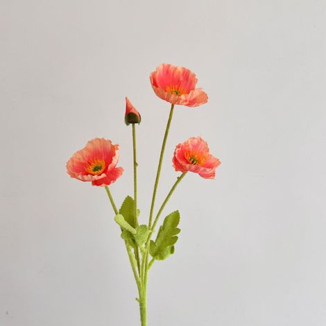Poppy Fleur Artificielle Réaliste Haut de Gamme – 10 Pièces Roses en Soie Rouge Pastèque pour Décoration de Mariage, Scénographie Événementielle et Aménagement Intérieur