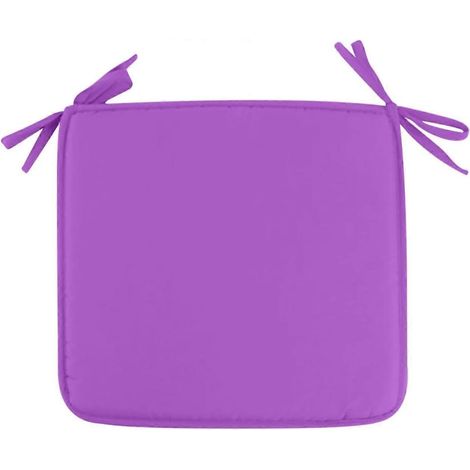 Coussins de chaise d'extérieur pour salle à manger, carrés de 40 x 40 cm, avec sangles, pour tabourets de bar, jardin et terrasse. (1/5)