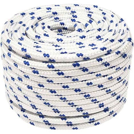 Corde de bateau, Corde de Chanvre, pour la Décoration, le Bricolage, le Jardinage Blanc 12 mm 25 m Polypropylène OIB1283E (1/5)