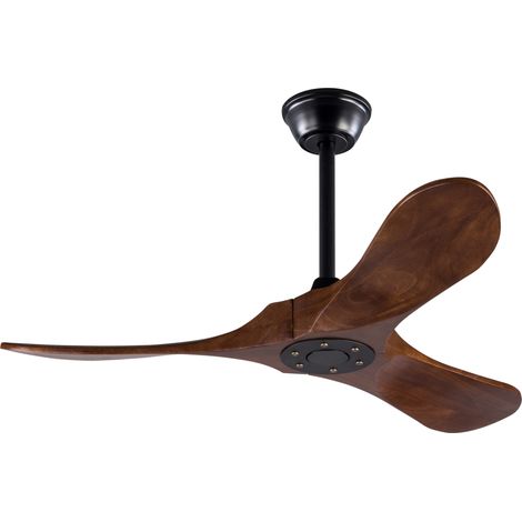 42" Deckenventilator mit 3 Holzflügeln, ohne Licht, Fernbedienung, Nussbaum (1/5)