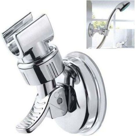 Support de Douche, Support Douche Ventouse, Support Douchette Ventouse Orientable, Support Douche sans Percage, Support de Pomme de Douche Mural Universel, Fixation Pommeau de Douche (1/4)