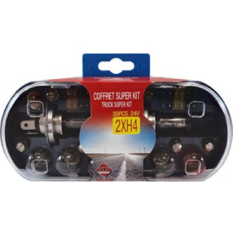 2x Coffret de secours eclairage H4 PL 24V -30 pieces- [620418]