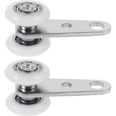 Quincaillerie pour porte coulissante : bloc de poulie double pour roues robustes (6 pièces) (1/5)