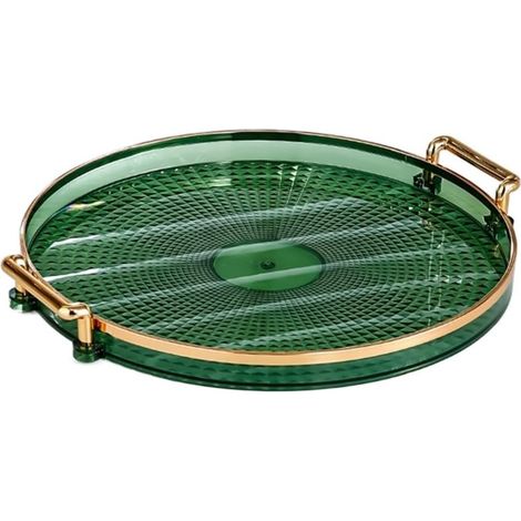 Tray Round Plastic Serving Tray Organizer Food Decoration (1/4)