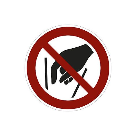 Señal de prohibición  prohibido meter las manos  UE 10 unid 