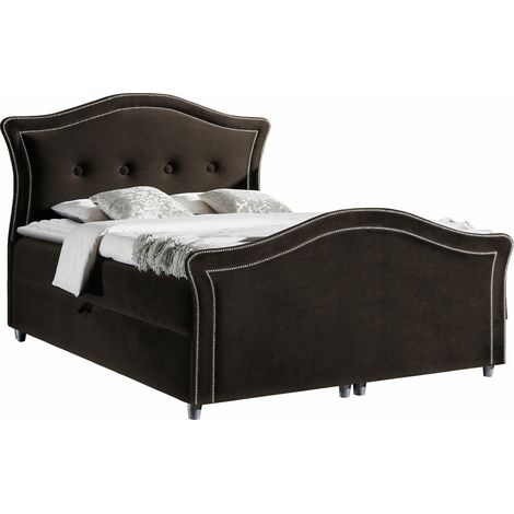 Lit boxspring Oleum I, Casablanca 2308, Continental, Double, 140x200, Tissu, Disponible, 150x214x130cm