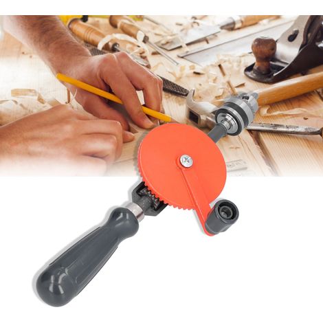 Perceuse à main, perceuse à main multifonction, perceuse manuelle, poinçonneuse pour le travail du bois, outil de perçage manuel, 6,35 mm (1/4 pouce) (1/5)