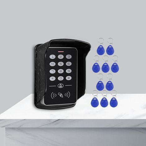 Clavier d'accès autonome RFID de proximité pour système de contrôle d'accès à porte unique, prend en charge utilisateurs, avec housse de pluie, lecteurs RFID 125 kHz (1/5)