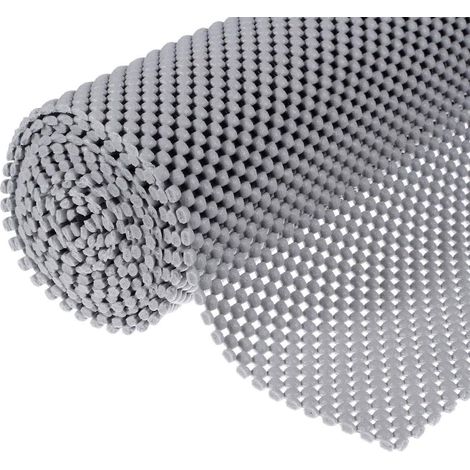 Tapis antidérapant multi-usages - Tapis antidérapant en PVC - Sous-couche antidérapante pour moquette - Gris - 50 x 600 cm (1/5)