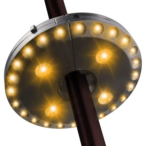 Luce LED senza fili per ombrellone da giardino (alimentata a batteria, luce bianca calda) (1/5)