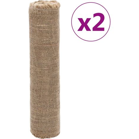 Rouleaux de jute 2 pcs 0,5x50 m 100 % jute 200 g/m² CFW466595 (1/5)