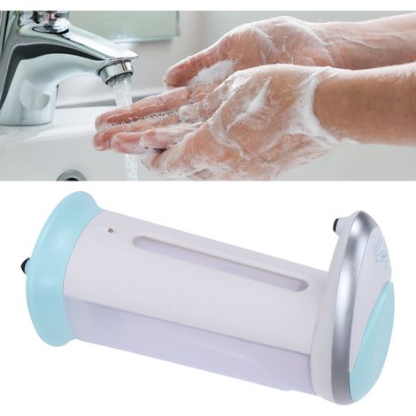 Dispensador de jabón automático sin contacto para el hogar y el baño, ABS azul, capacidad de 400 ml. (1/5)