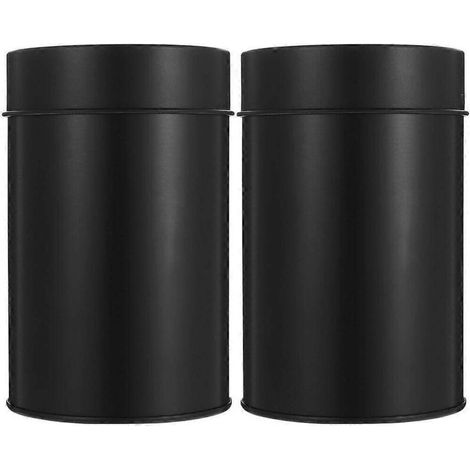 Lot de 2 boîtes à thé en fer-blanc avec couvercles hermétiques, pour le rangement du thé en vrac. (1/3)