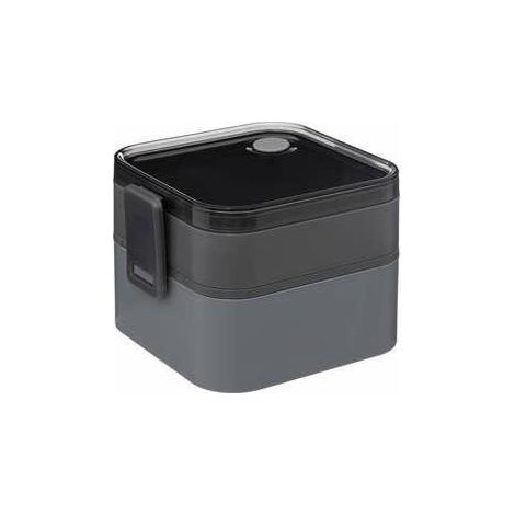 Portapranzo da 1,5 l grigio/nero per scuola e lavoro (1/2)