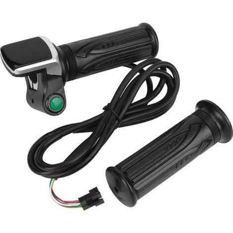 Poignée d'accélérateur LCD 6 fils avec indicateur de batterie et interrupteur pour vélo électrique 48V (1/5)