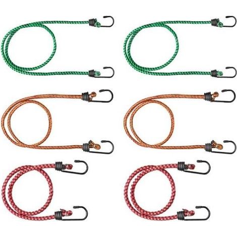 Set corde elastiche Connex 6 pezzi ganci plastificati