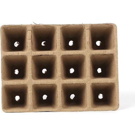 Lot de 10 pots biodégradables en fibre, petits pots pour semis, adaptés aux plantes et fleurs biodégradables. (1/4)