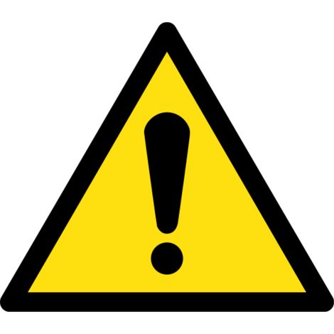 Panneau d’avertissement générique de danger - Conforme à ISO 7010 - Taille : 350 mm (triangle) - Matériau : aluminium - Size: 140mm (triangle) - Material: Aluminum