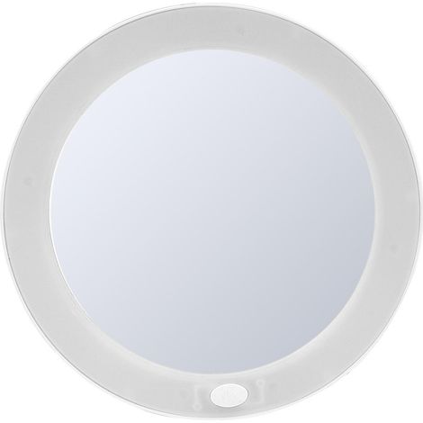Miroir cosmétique MULAN avec adhésifs, LED, dia. 127 mm, blanc (1/3)