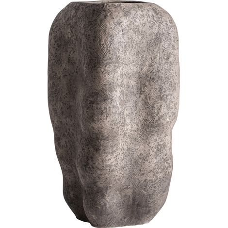 Vase amphore contemporain en fibrociment - gris (1/2)