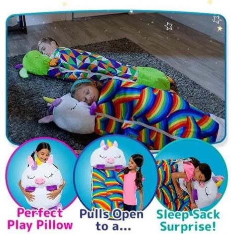 16570cm Mignon Sac de Couchage dessin animé Licorne Enfant Duvet avec Oreiller (1/4)