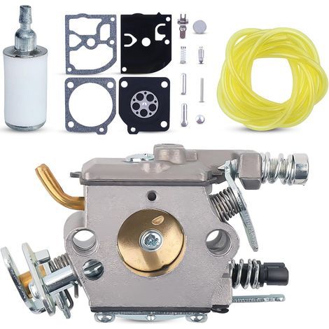 530071987 Vergaser für Husqvarna 36 41 136 137 141 142 Kettensägen mit Luftfilter und Ersatzzündkerze für Walbro W-29 WT-834 WT-202 WT-239 (1/5)